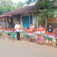 Har Ghar Tiranga Campaign organised by Tripura University in the adopted villages